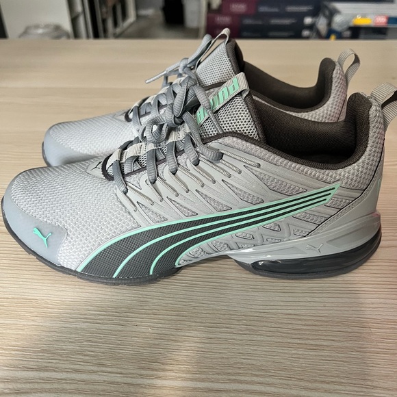 Womens PUMA Voltaic EVO Running Shoe - Cool Mid Gray / Mint / Cool Dark Gray - Picture 1 of 6